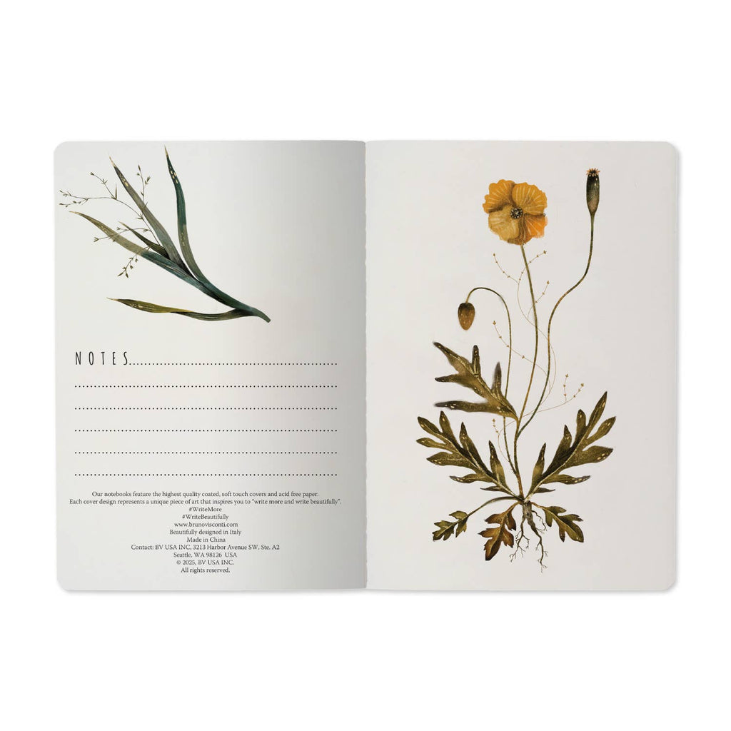 A5 Notebook - Violets and Greens 