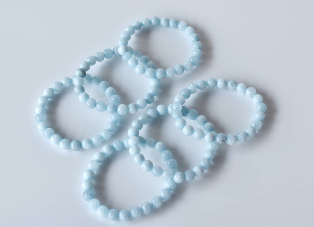 Aquamarine | Gemstone Bracelet: 6mm