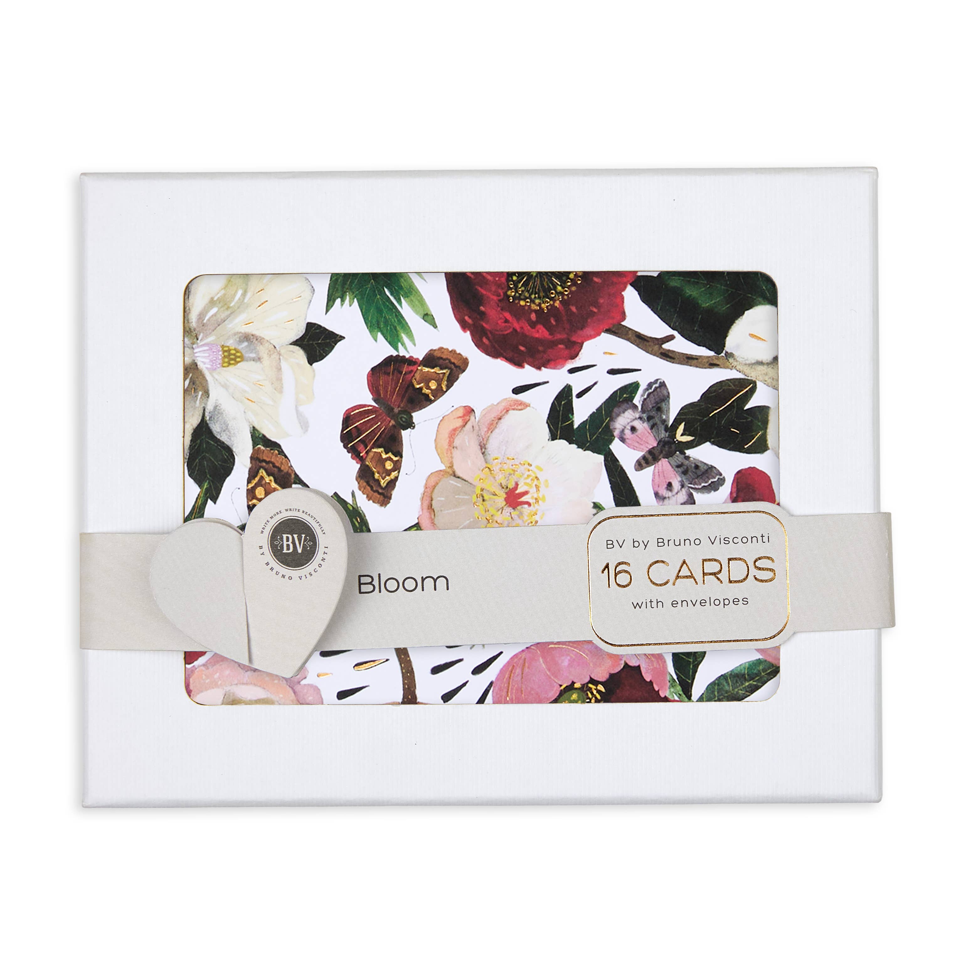 Notecards  with Envelopes - Set of 16  "Bloom" 4 Designs 