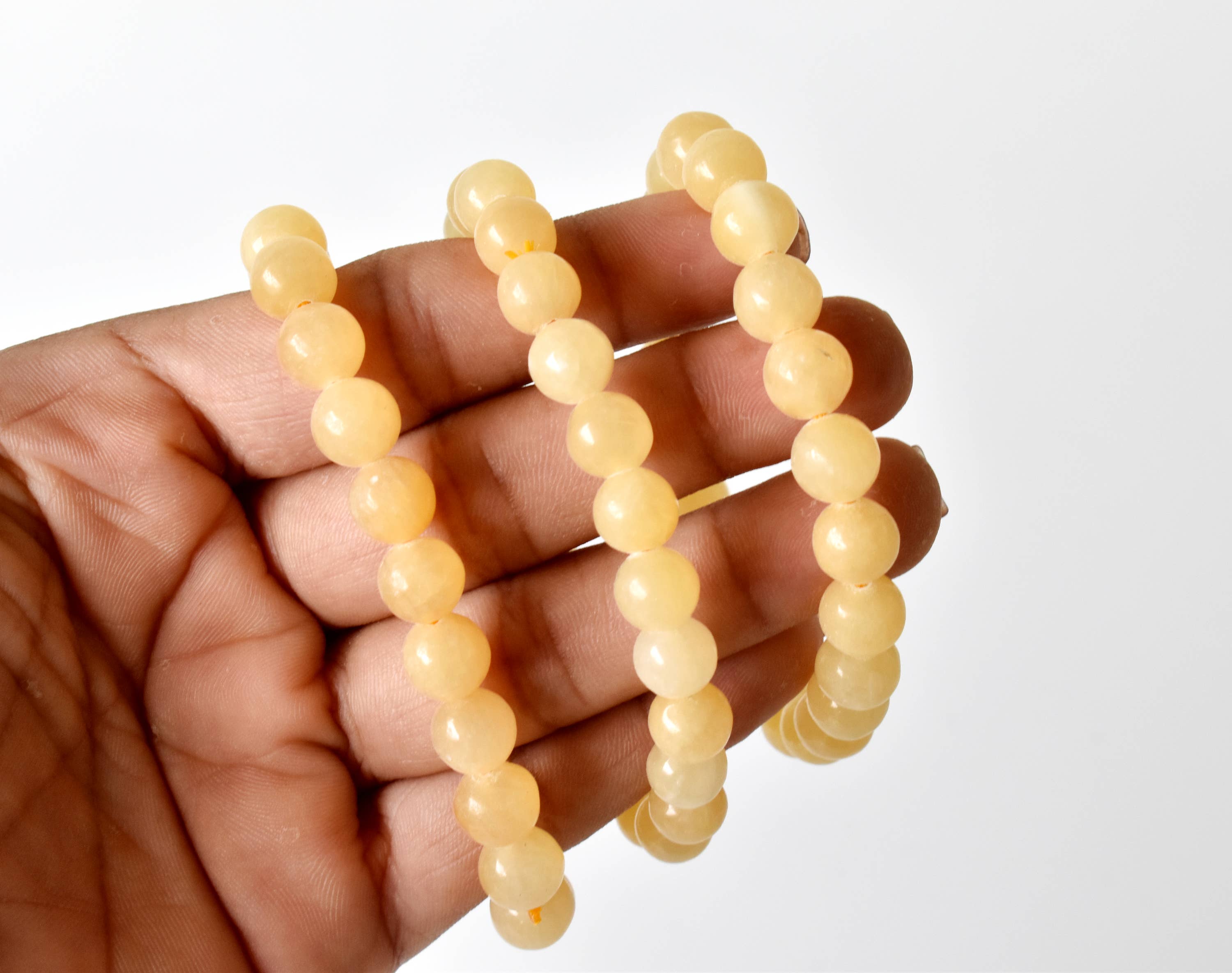 Honey Calcite | Gemstone Bracelet: 6mm