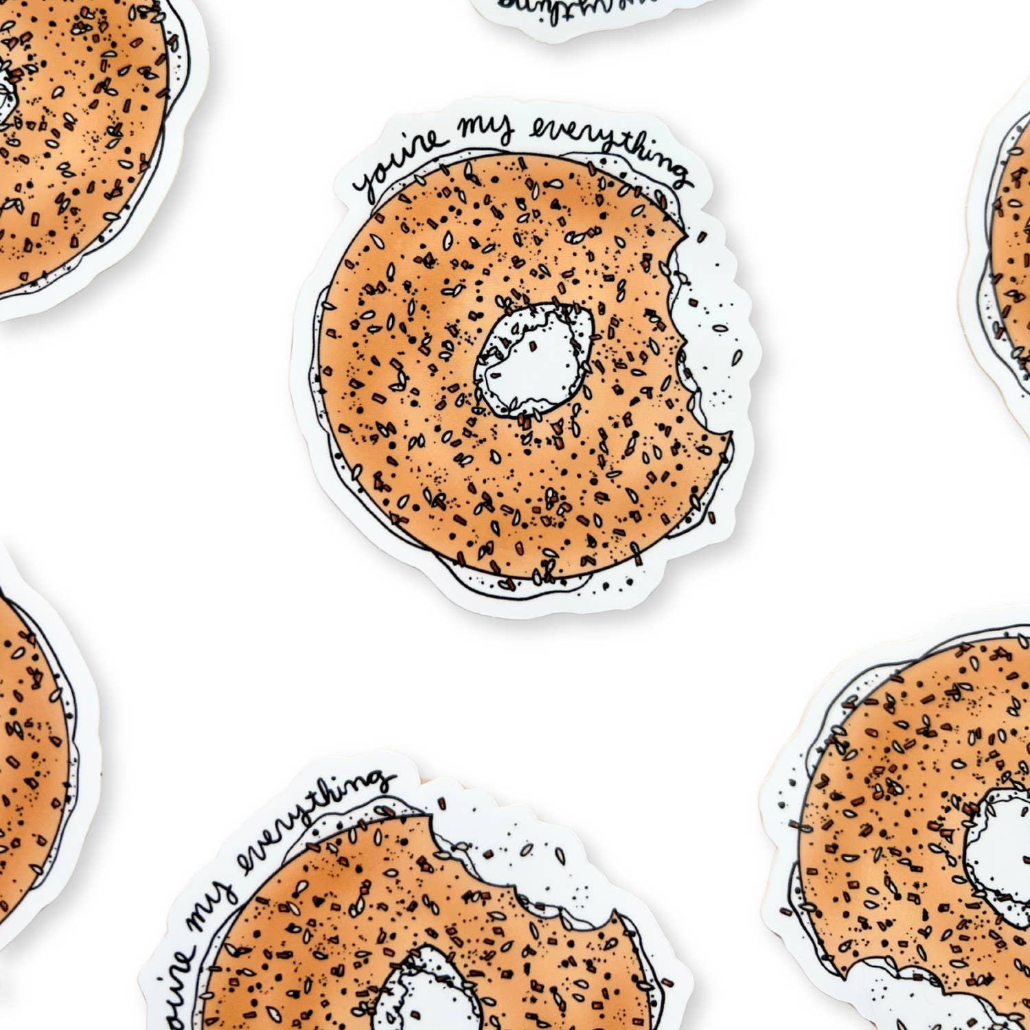 Everything Bagel Vinyl Sticker