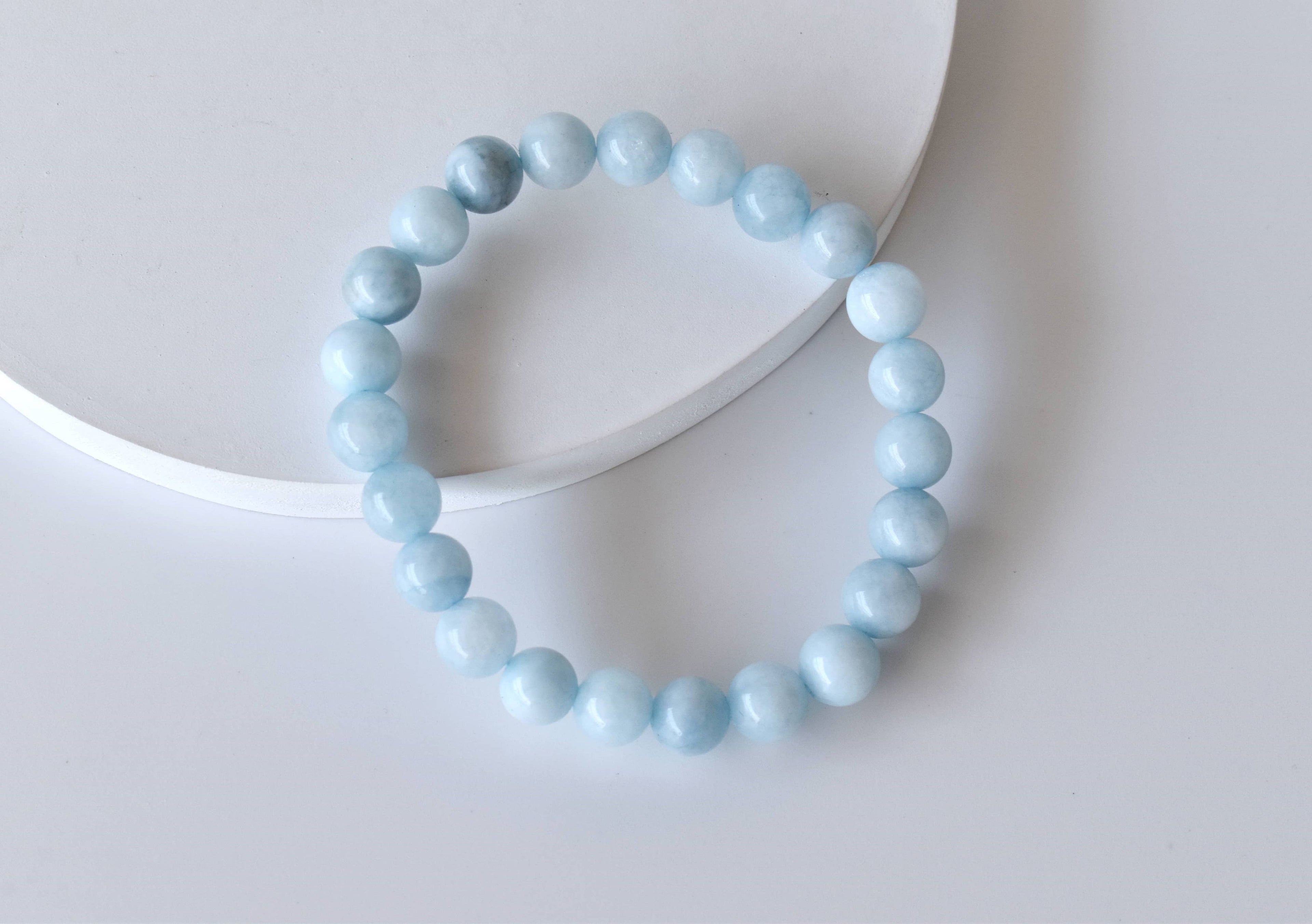 Aquamarine | Gemstone Bracelet: 6mm