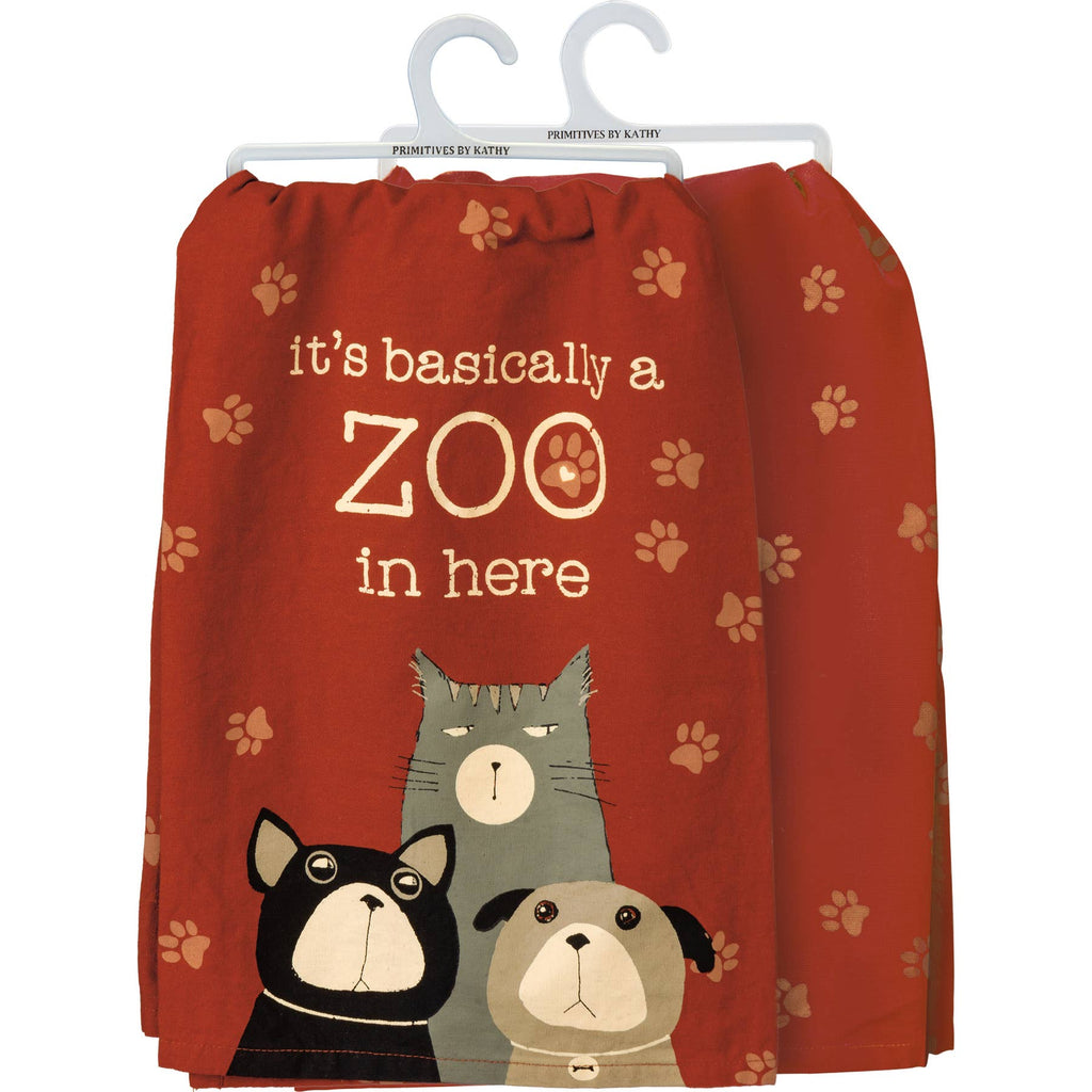 It's Basically A Zoo In Here Kitchen Towel