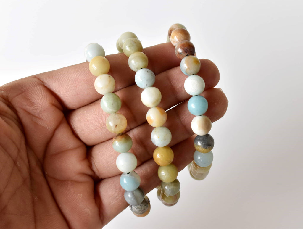 Multi Amazonite | Gemstone Bracelet: 6mm