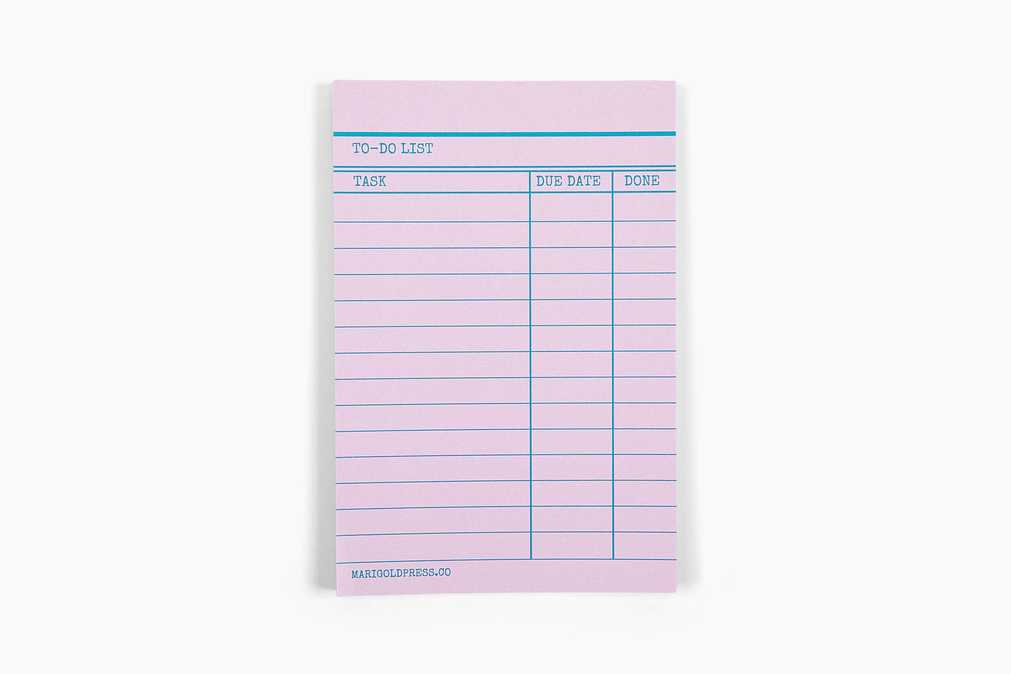 Library Card Notepad - Pink