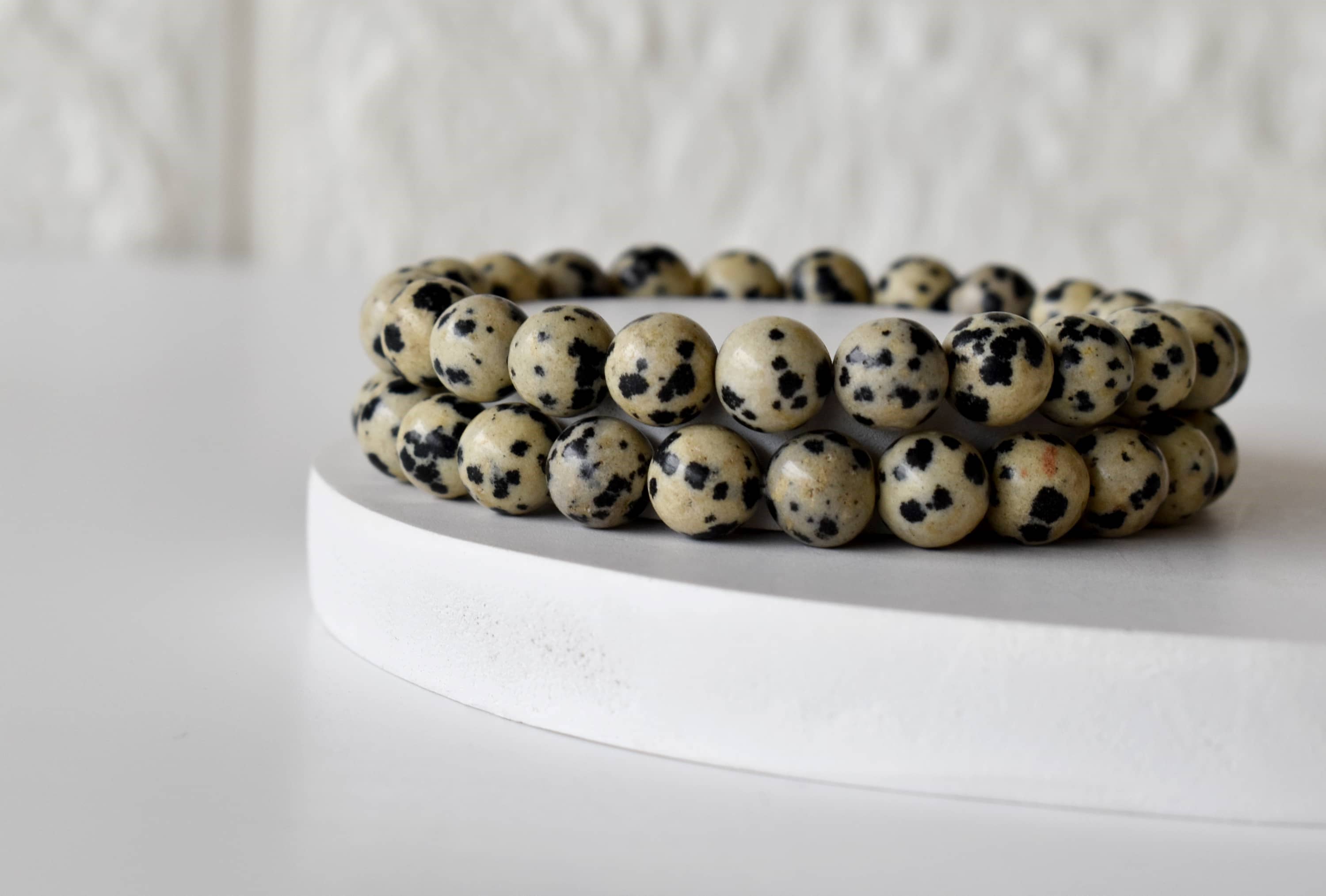Dalmatian Jasper | Gemstone Bracelet: 6mm