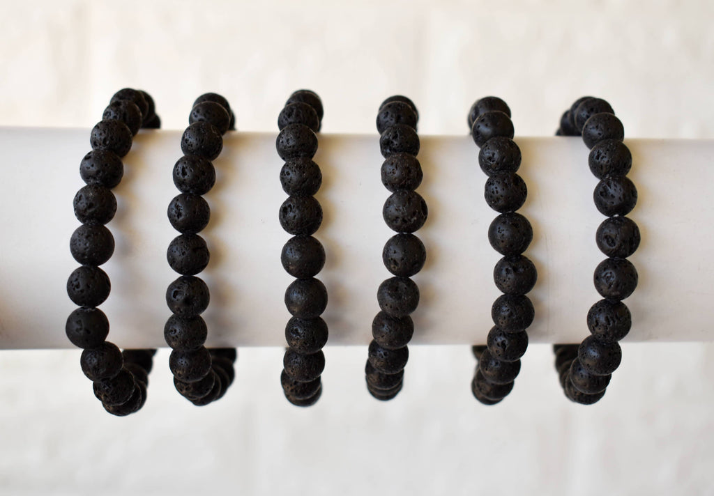 Lava Bracelet | Healing Gemstone Bracelet: 8mm