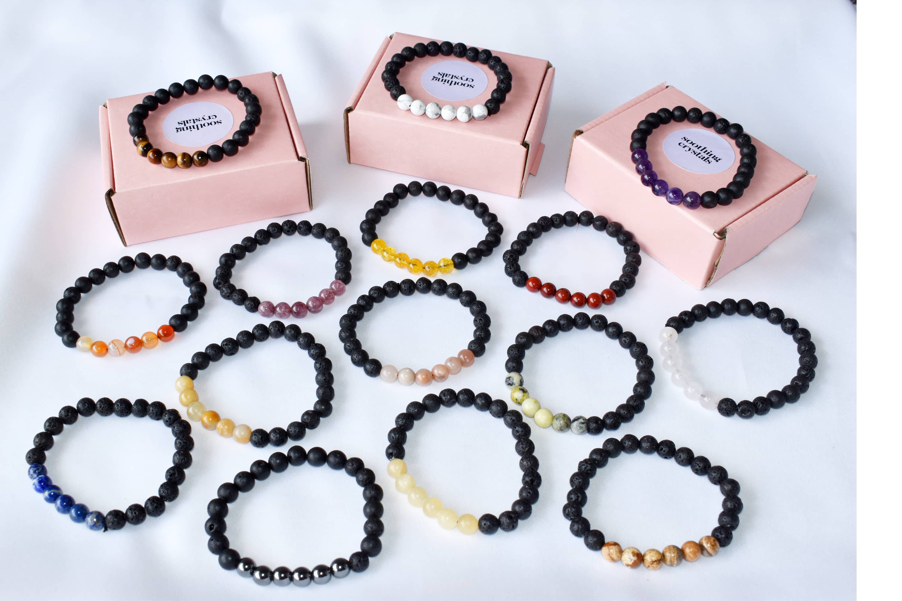 Lava Diffuser | Lava with 7 Chakra | Aromatherapy bracelets