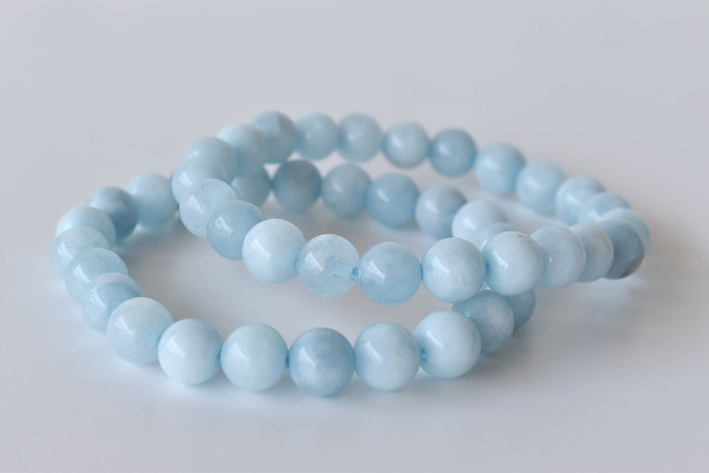 Aquamarine | Gemstone Bracelet: 6mm