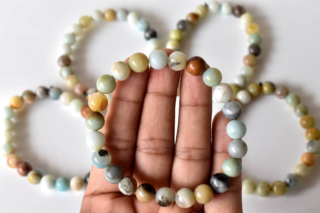 Multi Amazonite | Gemstone Bracelet: 6mm