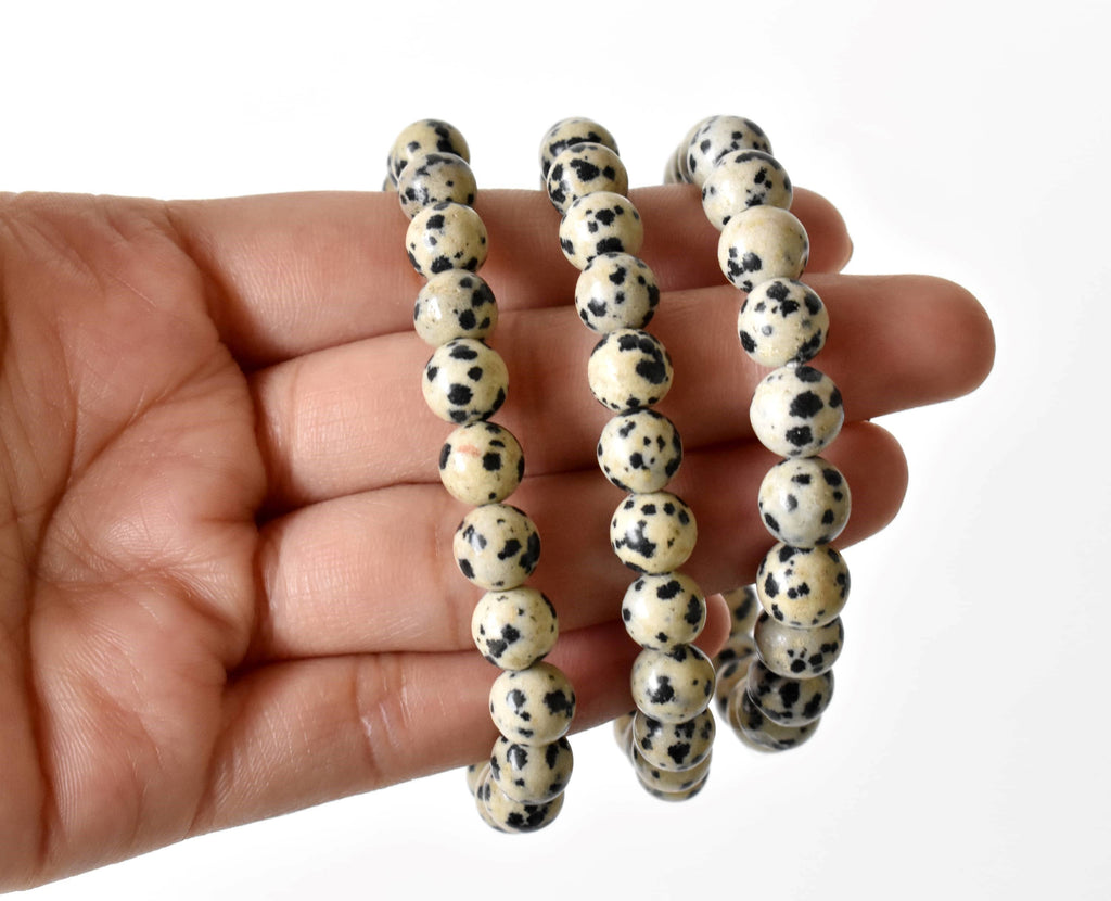 Dalmatian Jasper | Gemstone Bracelet: 6mm