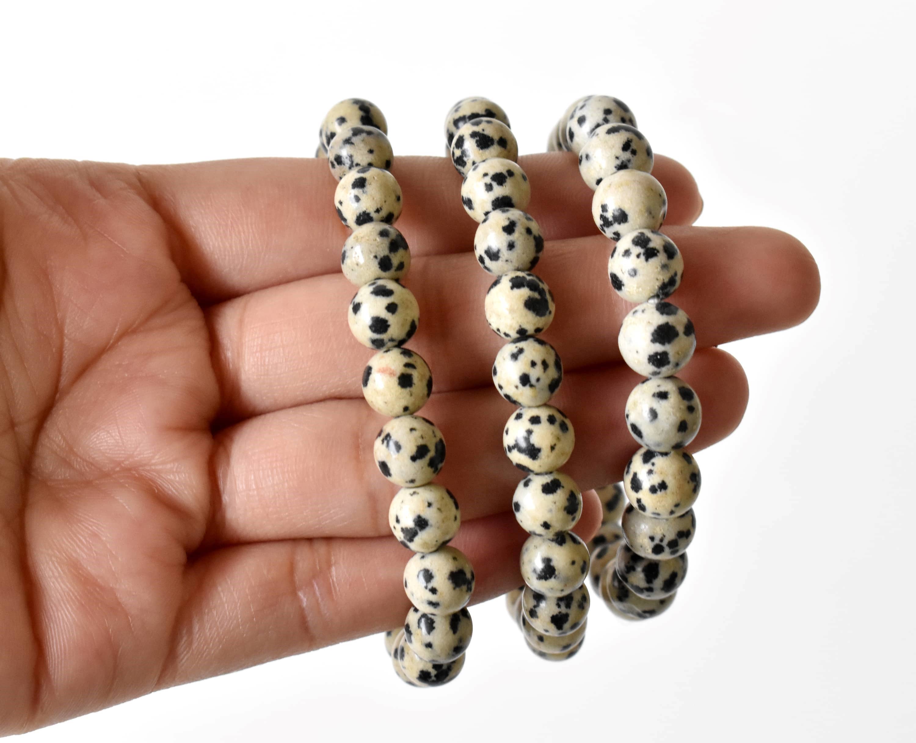 Dalmatian Jasper | Gemstone Bracelet: 6mm