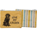 Love My Golden Zipper Wallet