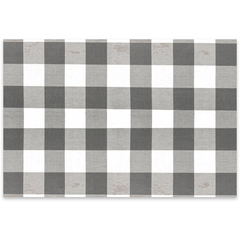 Gray Buffalo Check Paper Placemat Pad