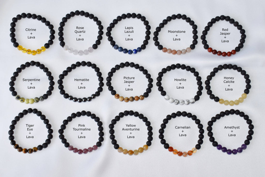 Lava Diffuser | Lava with 7 Chakra | Aromatherapy bracelets
