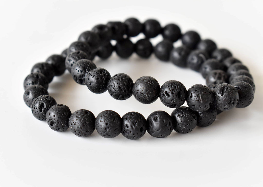 Lava Bracelet | Healing Gemstone Bracelet: 8mm