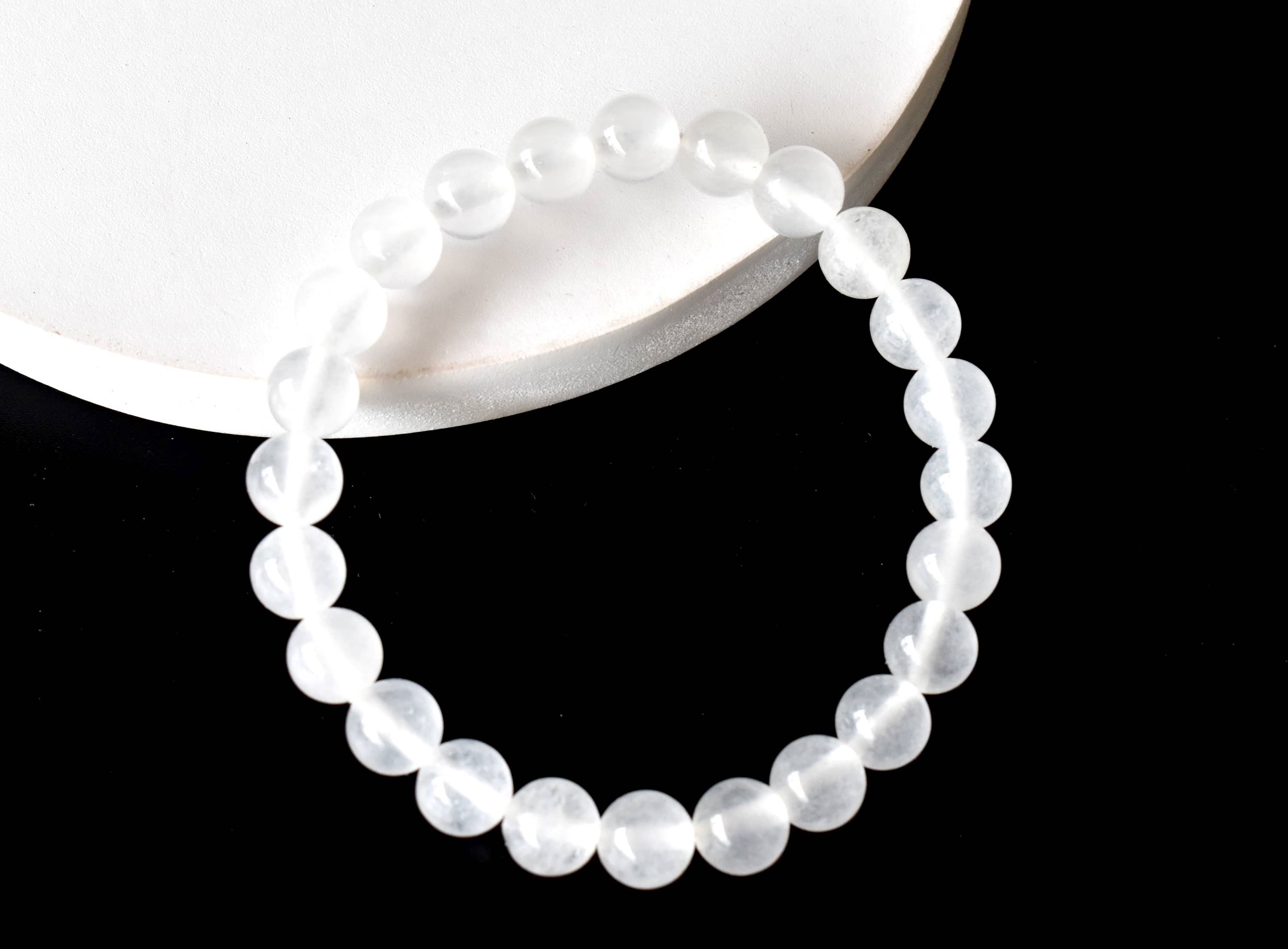 White Agate | Crystal Healing Bracelets: 6mm