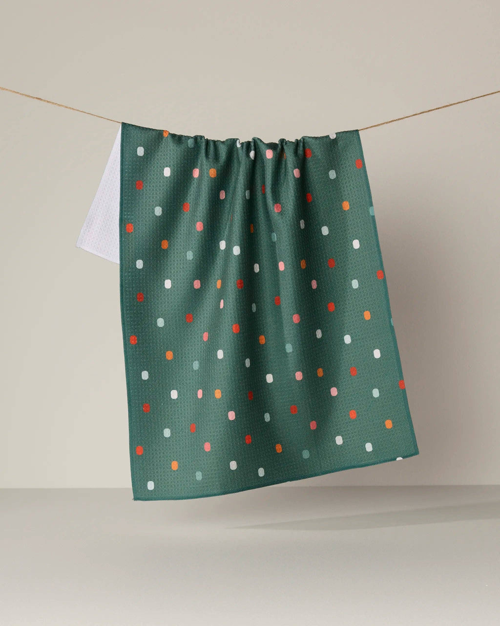 Moss Tile Shuffle Tea Towel - Mahjong