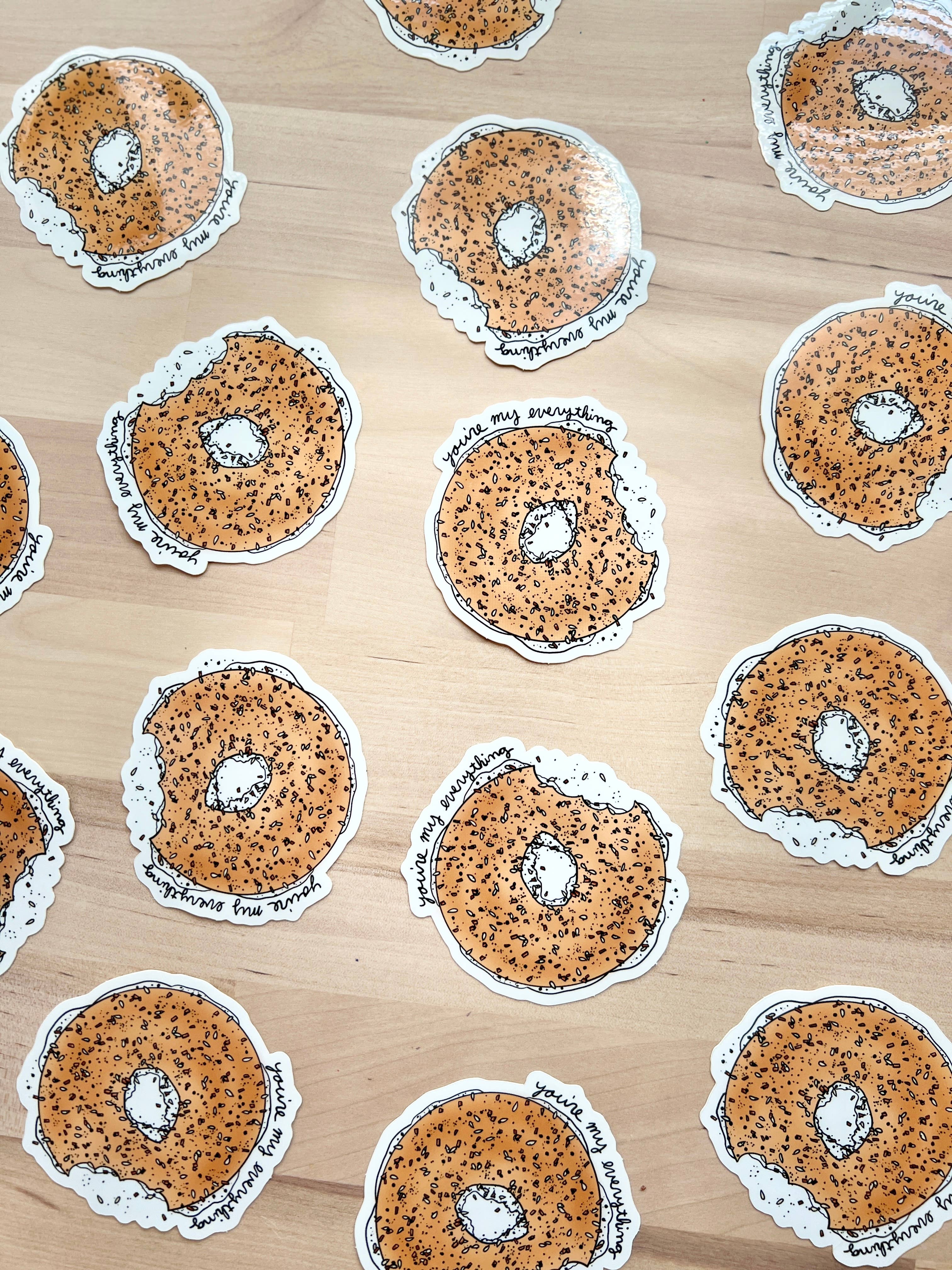 Everything Bagel Vinyl Sticker