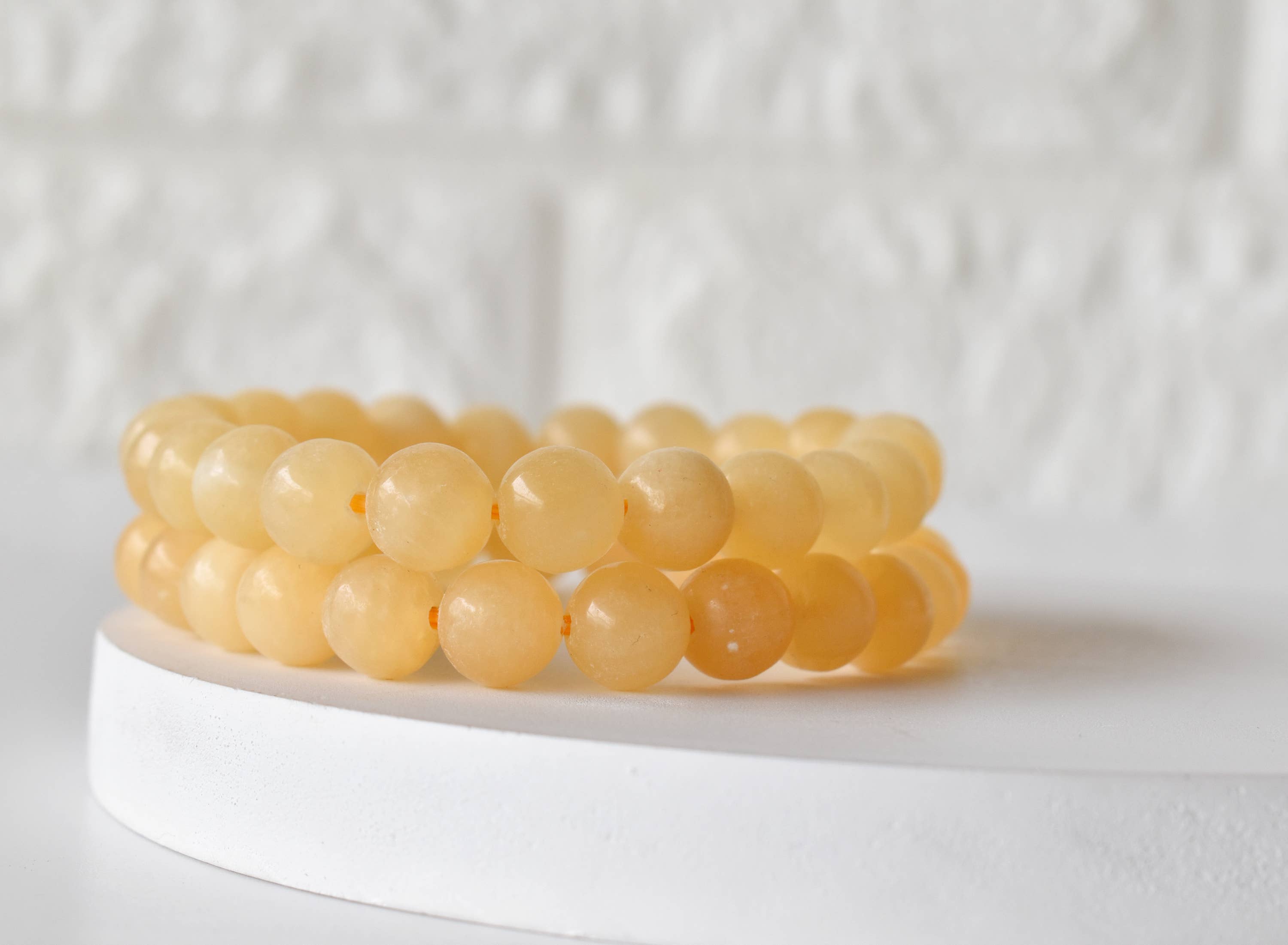 Honey Calcite | Gemstone Bracelet: 6mm