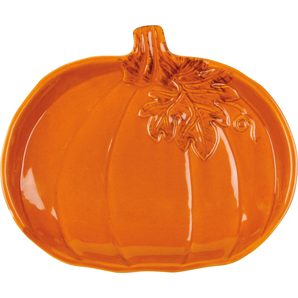 Small Orange Pumpkin Plate
