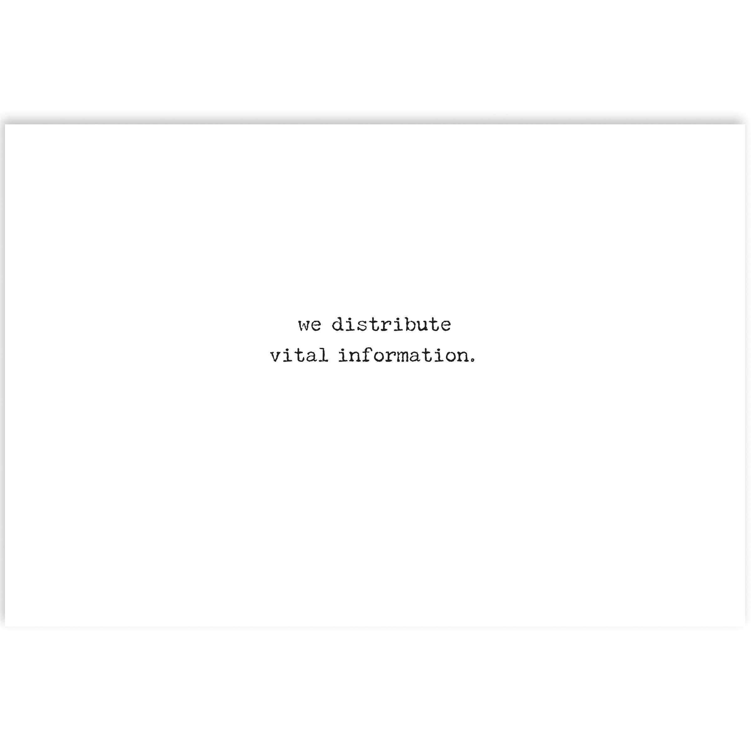 We Don't Gossip Greeting Card