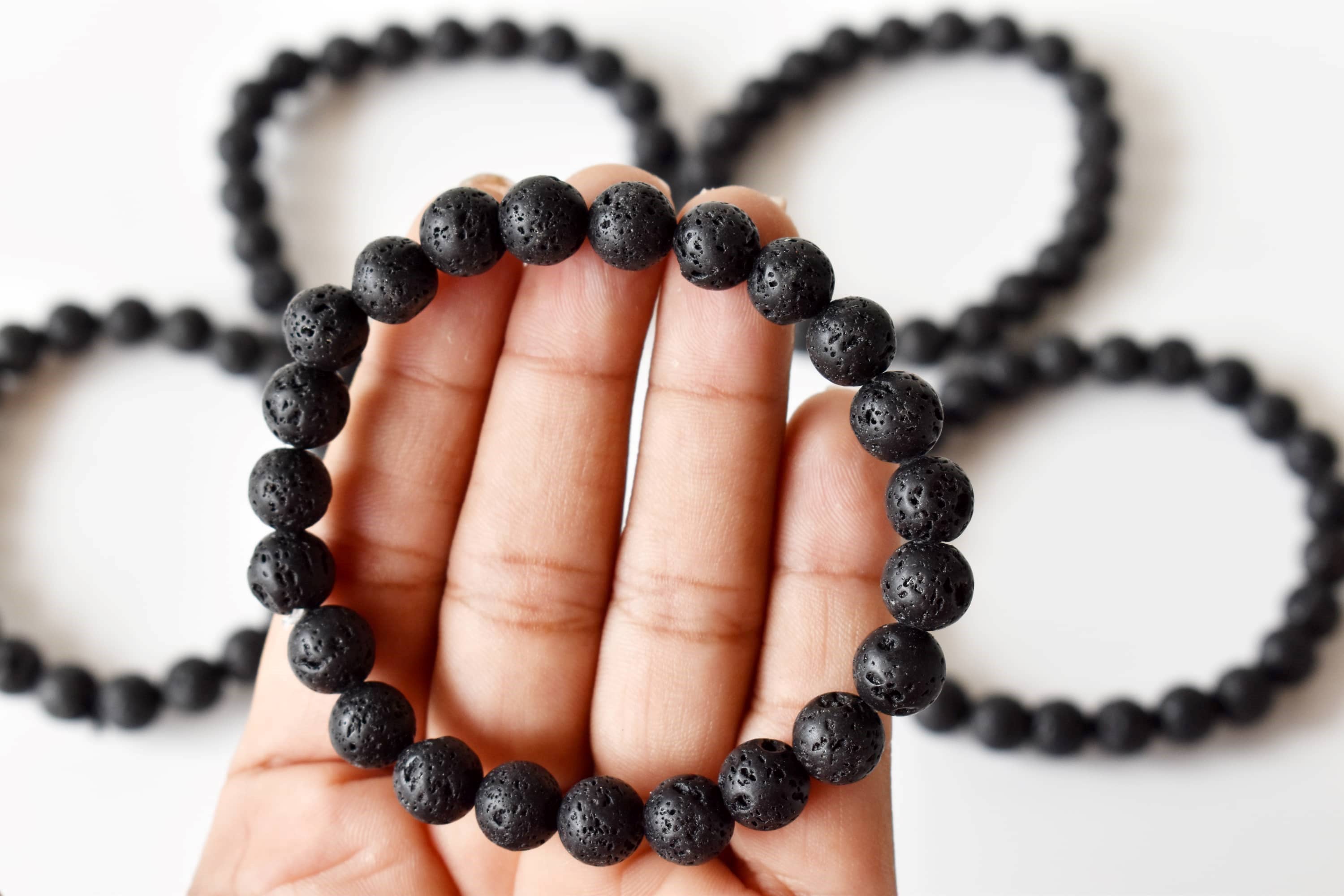 Lava Bracelet | Healing Gemstone Bracelet: 8mm
