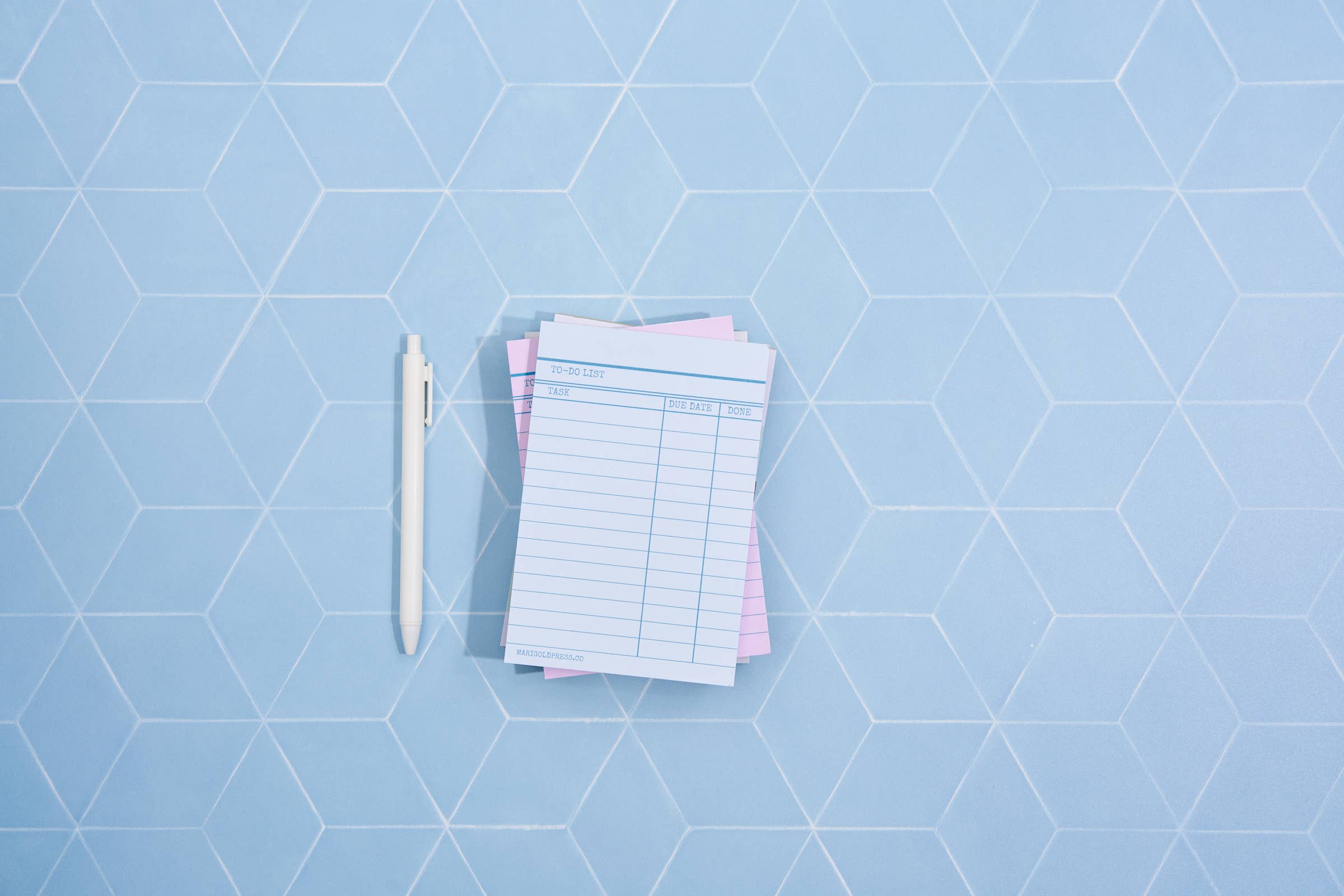 Library Card Notepad - Blue