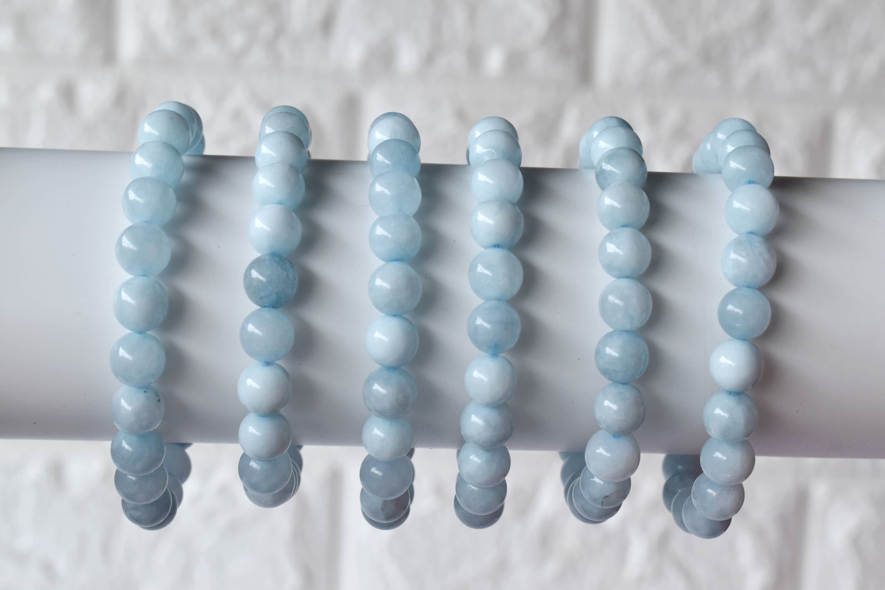 Aquamarine | Gemstone Bracelet: 6mm