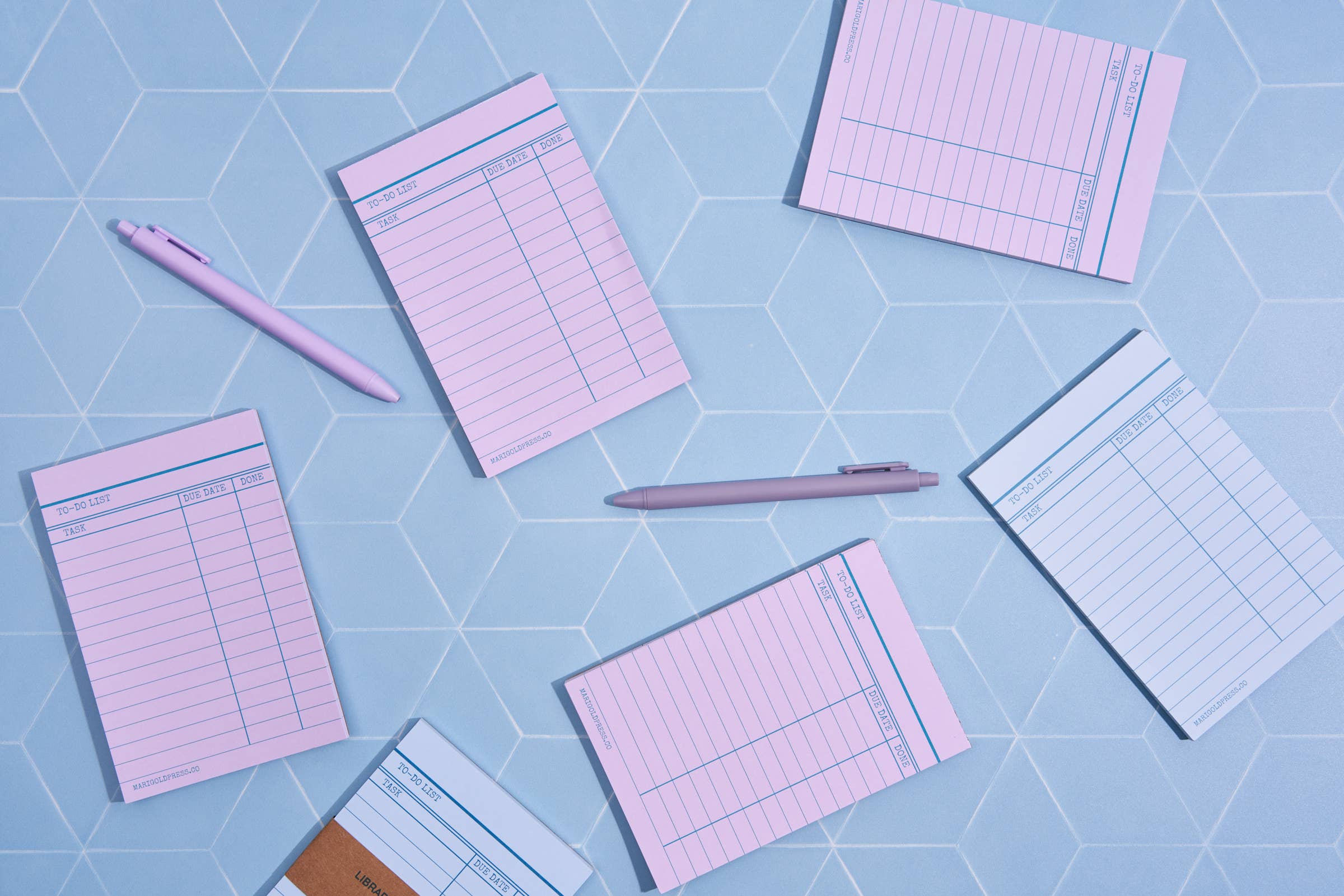 Library Card Notepad - Blue