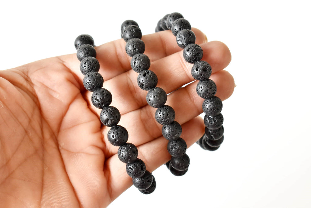Lava Bracelet | Healing Gemstone Bracelet: 8mm