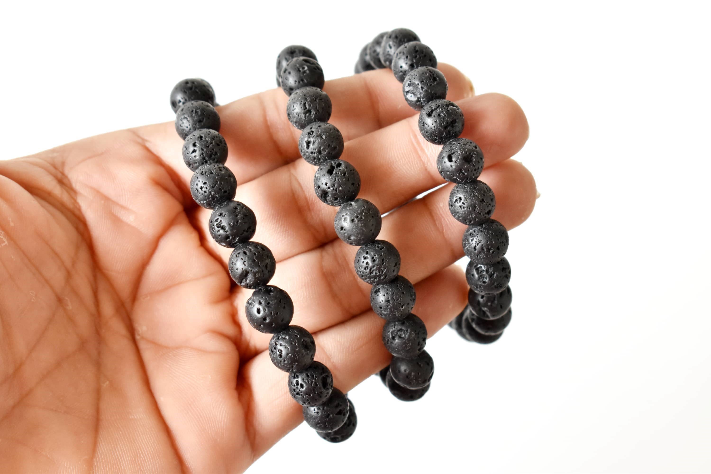 Lava Bracelet | Healing Gemstone Bracelet: 8mm