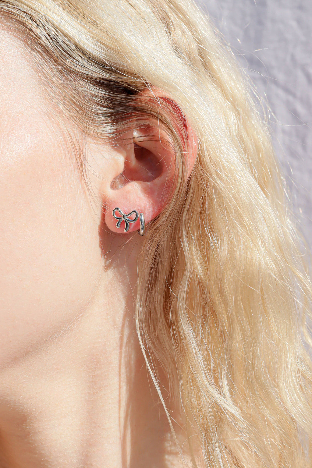 Bow Stud Earrings: Gold