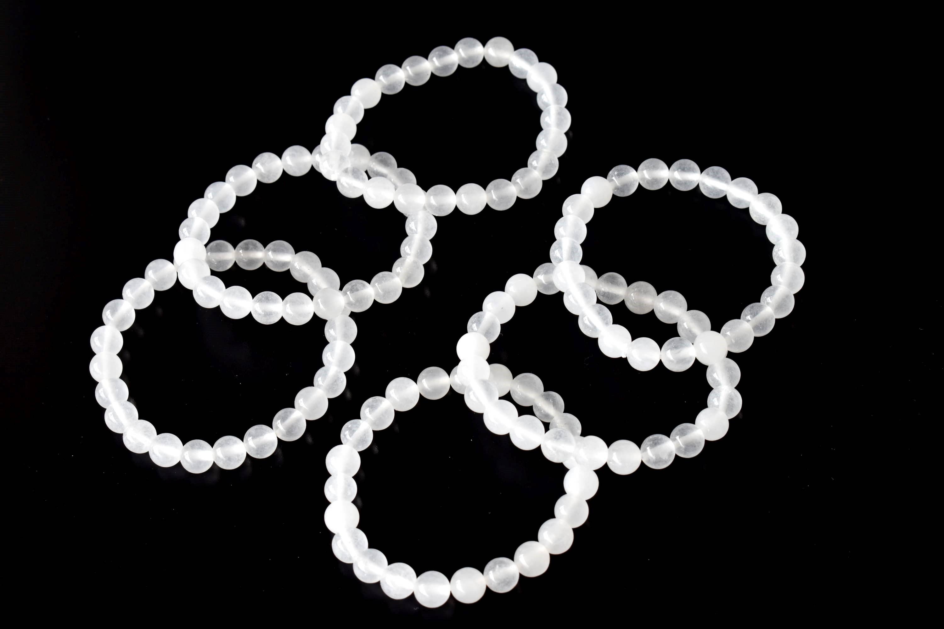 White Agate | Crystal Healing Bracelets: 6mm