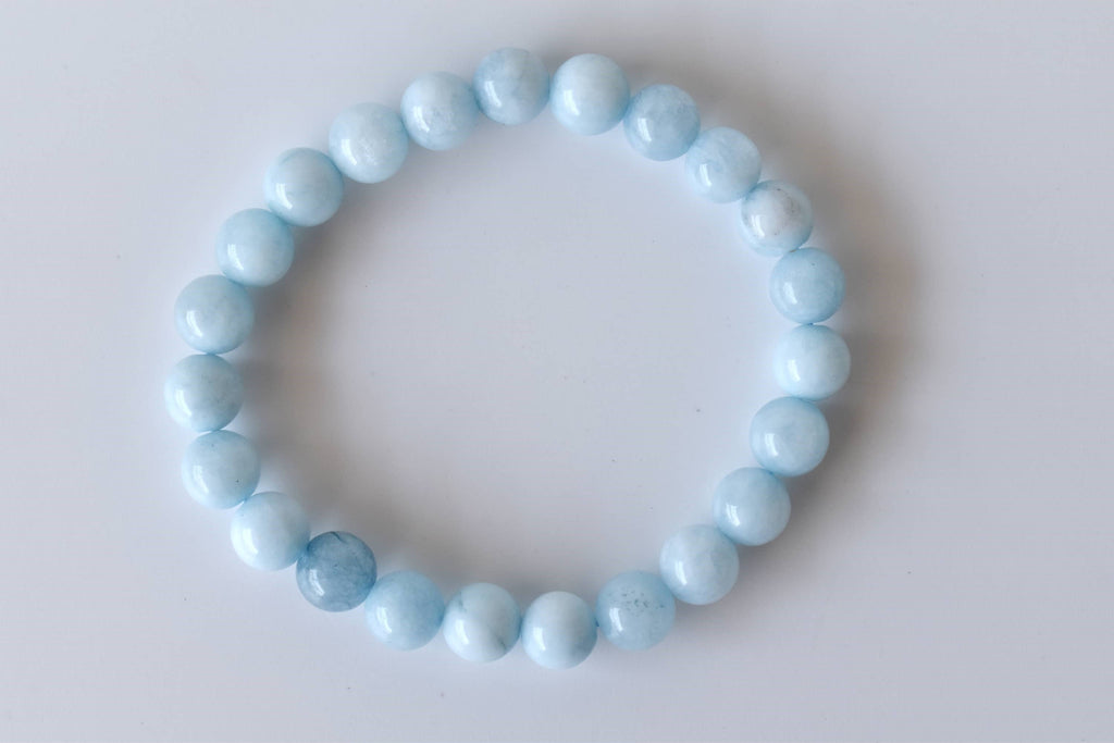 Aquamarine | Gemstone Bracelet: 6mm