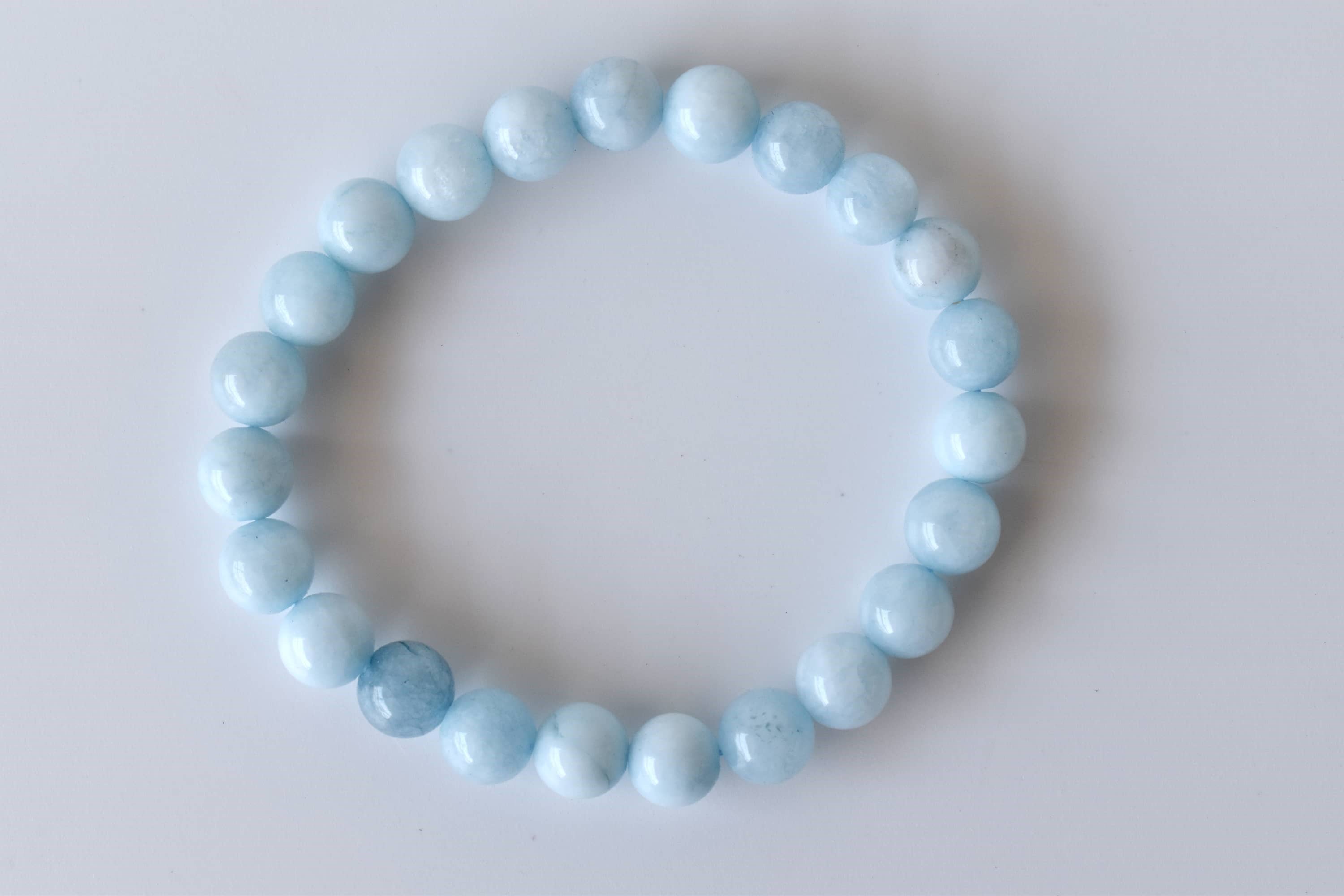 Aquamarine | Gemstone Bracelet: 6mm