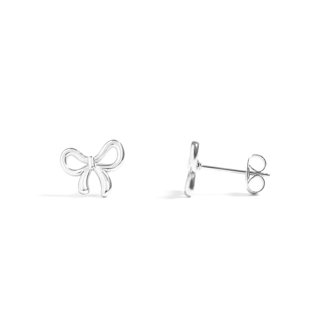 Bow Stud Earrings: Gold