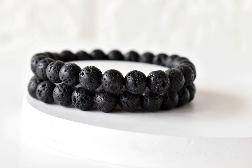 Lava Bracelet | Healing Gemstone Bracelet: 8mm