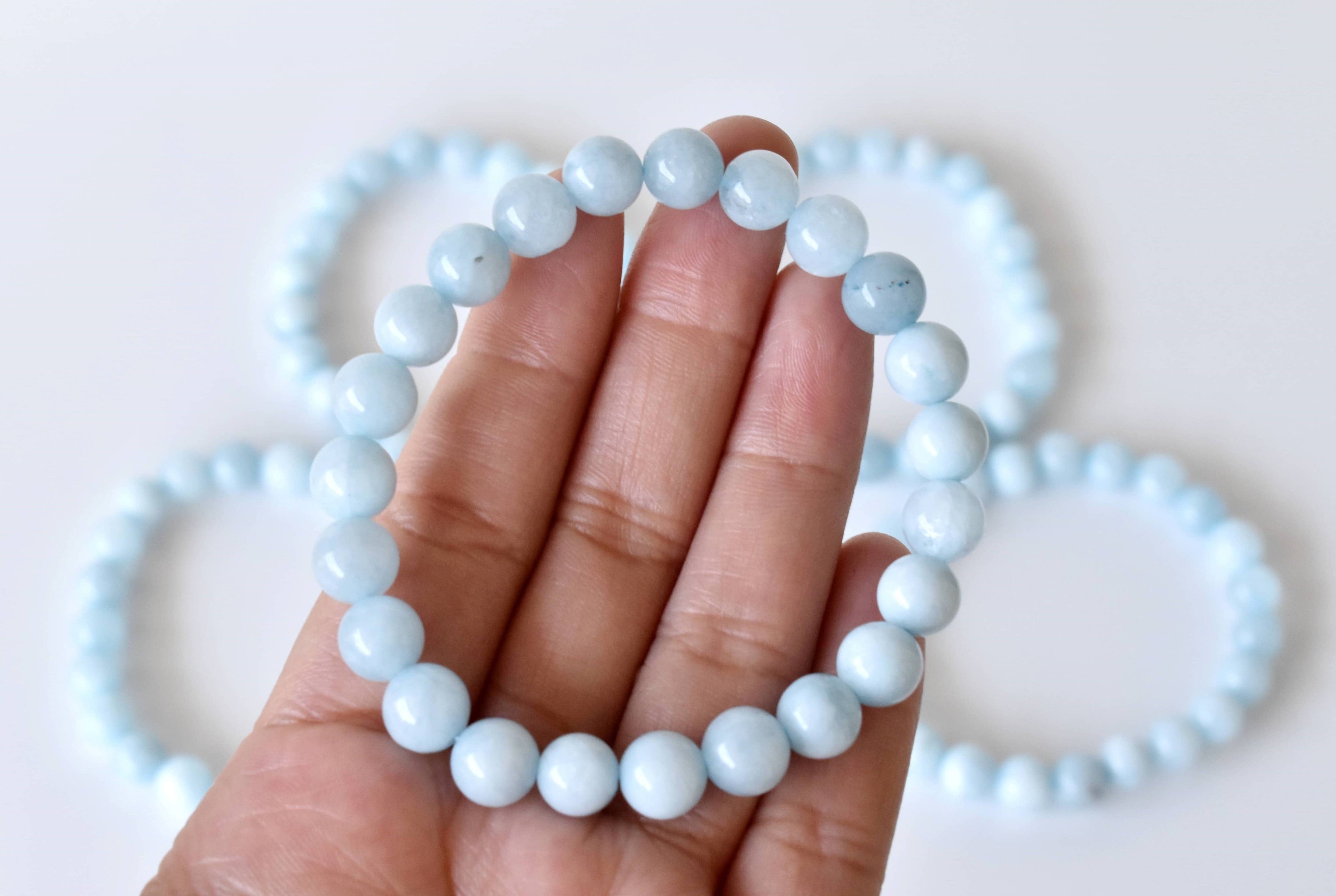 Aquamarine | Gemstone Bracelet: 6mm